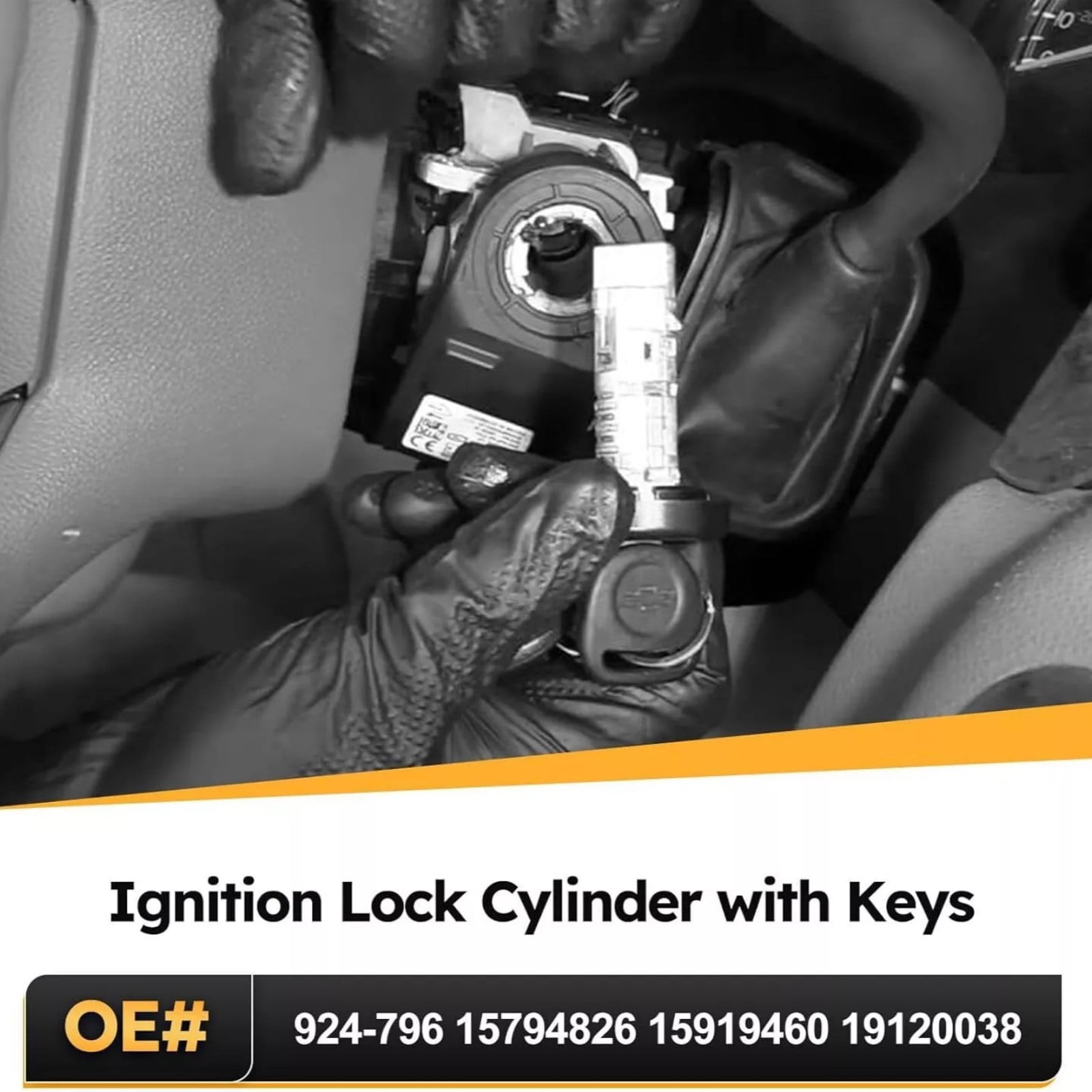 GUYUTING Premium Ignition Switch with 3 Keys for Chevy Silverado 07-13, for GMC Sierra Yukon, for Cadillac Escalade, Replaces OEM Numbers