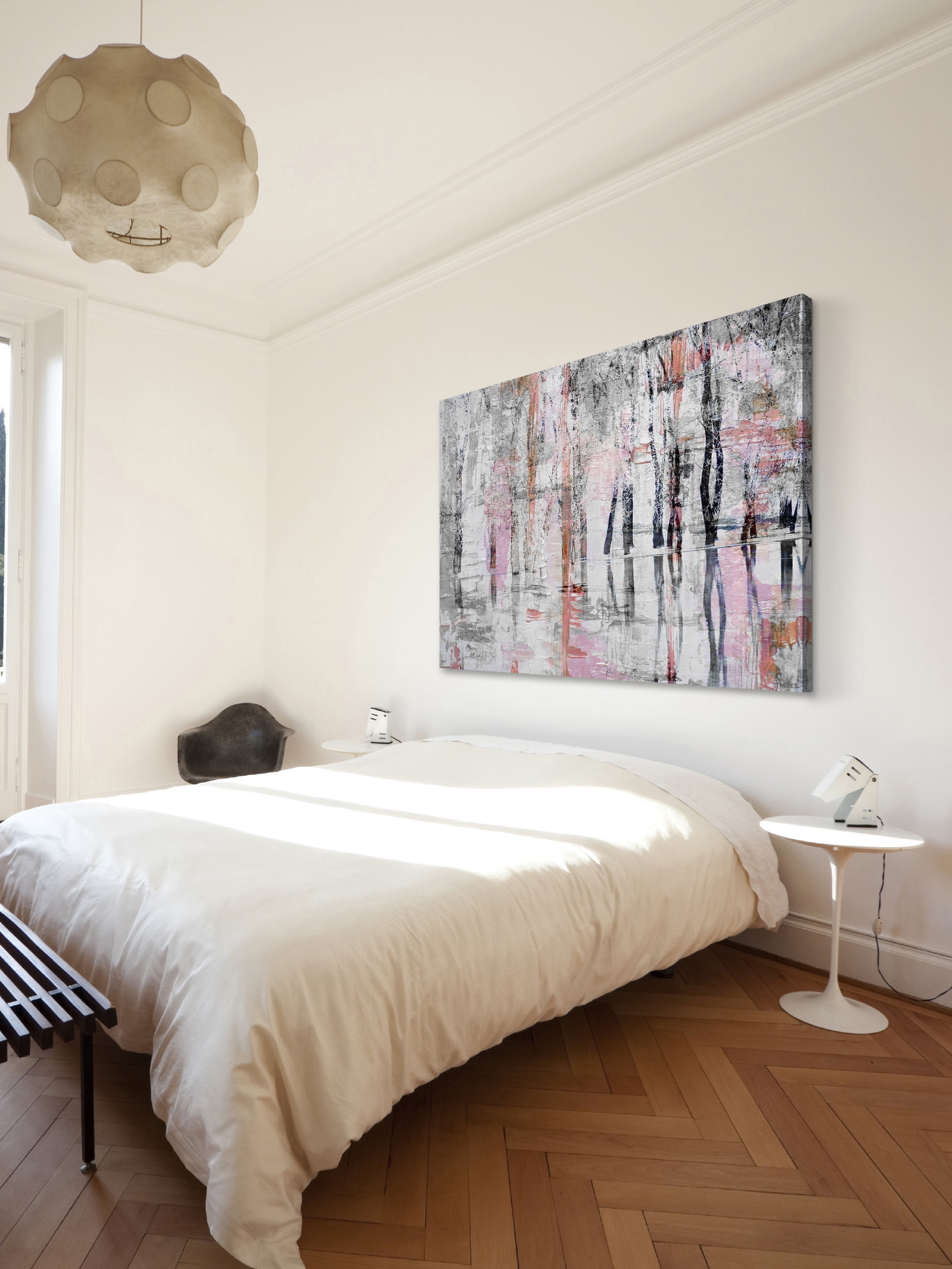 "Pink Haze" Painting Print on Wrapped Canvas