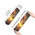 thumbnail image 4 of Fuzoiu Red And Blue Fire Dragon B Print Adult Socks, Crew Moisture-wicking Socks, Unisex Cushion Crew Socks,Casual Sports Ankle Socks, 4 of 7