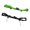 green and black, variant on 2Pcs Elastic Sport Waist Belts Race Bib Holder Adjustable Running Waistband with 6 Elastic Rings for Running Cycling
