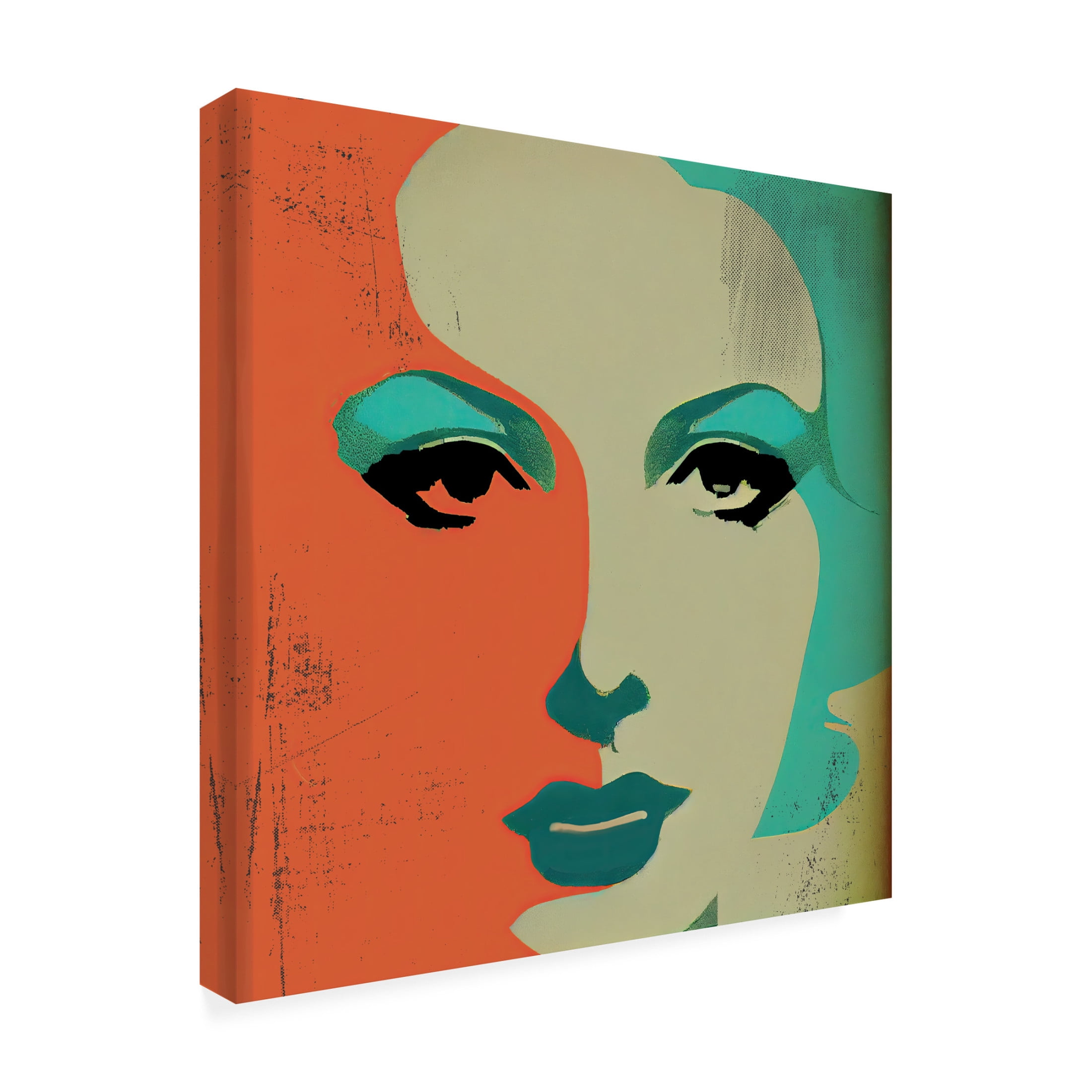 Canvas Wall Art - Sasha 'Pop Tech Glam VII' Wall Art for Living Room, Bedroom, or Office Décor by Trademark Fine Art - 14 x 14 Inches