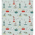 thumbnail image 3 of Ambesonne Lighthouse Duvet Cover Sets, Message Bottle Gulls, 2-King, Multicolor, 3 of 7