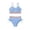 #02 Sky Blue, variant on Gelikeya Girls Swimsuits Teen Girls Two Piece Bathing Suit High Waist Bikini Set with Chest Pad Color Block Swimwear 9-16T #01 Hot Pink & 9-10 Years