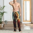 thumbnail image 2 of Sikiie Meditating Golden Retriever Mens Pajama Pants Sleep & Lounge Pants, PJ Bottoms With elastic waistb and Pockets X-Large, 2 of 6