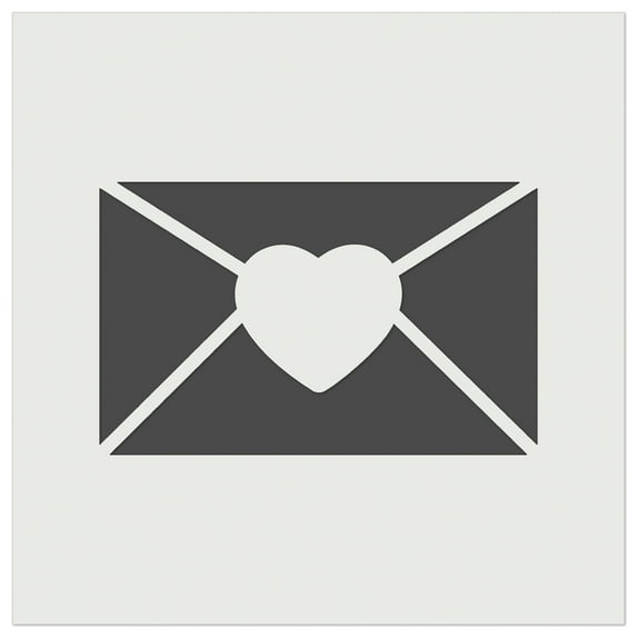 Envelope with Heart DIY Cookie Wall Craft Stencil - 7.0 Inch