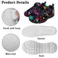 thumbnail image 4 of Uourmeti Black Sneakers for Boys Size 2.5 Paint Splatter Non Slip Shoes Breathable Lightweight Single Buckle Athletic Running Tennis Shoes for Little Kid Big Kid, 4 of 6