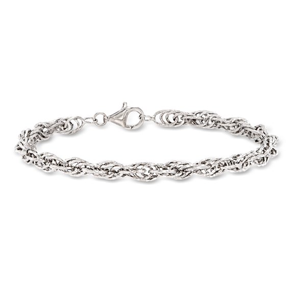 Ross-Simons Sterling Silver Rope-Chain Bracelet, Women's, Adult