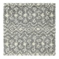 thumbnail image 6 of Unique Loom Moroccan Trellis Shag Collection Area Rug - Meknes (3' 1" Square Gray/Ivory), 6 of 6