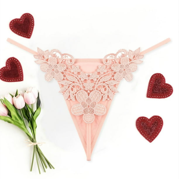 Gibobby Calzones de encaje para mujer Ropa interior hipster sin para mujer bragas invisibles ropa interior de bikini elastica Rosa Talla unica Bodega Aurrera en linea