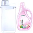 thumbnail image 3 of 1800ML Laundry Powder Container, Airtight Laundry Detergent Powder Storage Box with Measuring Cup and Handle Transparent Plastic Laundry Detergent Dispenser for Washing Powder,Soda Powder,Grain, 3 of 7