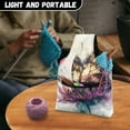 thumbnail image 5 of KUIFORTI Butterfly Yarn Bag Portable Knitting Crochet Bag, Floral Yarn Holder for Crocheting Project, Store Skein Ball, Short Knitting Needle, Knitting Accessories, Size S, 5 of 7