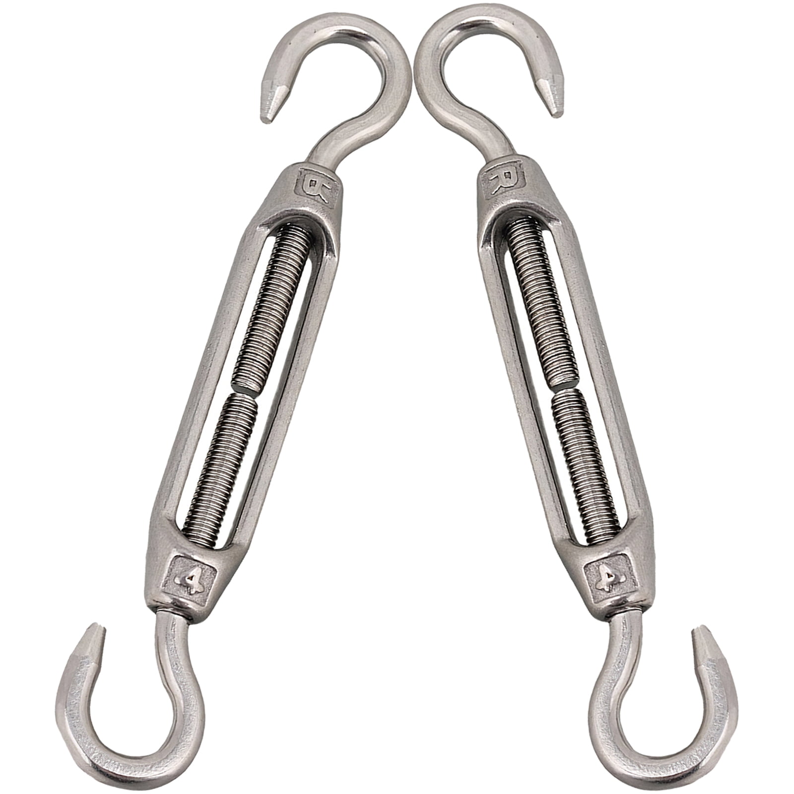 5×Stainless Steel 304 Hook Eye Turnbuckle Wire Rope Tension Tighten Rope Tools 
