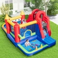 thumbnail image 4 of Costway 9-in-1 Inflatable Bounce Castle with Waterslide Water Cannon for 3+ without Blower, 4 of 10