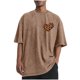 thumbnail image 3 of RKSTN Men's Valentine's Day T Shirts Oversized Crewneck Cotton Valentine Print Short Sleeves Shirts Tops Mens Casual Solid Round Neck Sport Washed Distressed T-Shirt Loose Comfy Tee Shirts Blouses, 3 of 6