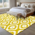 thumbnail image 4 of Yellow Modern Geometric Area Rugs 5x7 ft Abstract Square Washable Rug Non Slip Indoor Carpet Absorbent Floor Mat for Living Room Bedroom Dining Room, 4 of 9