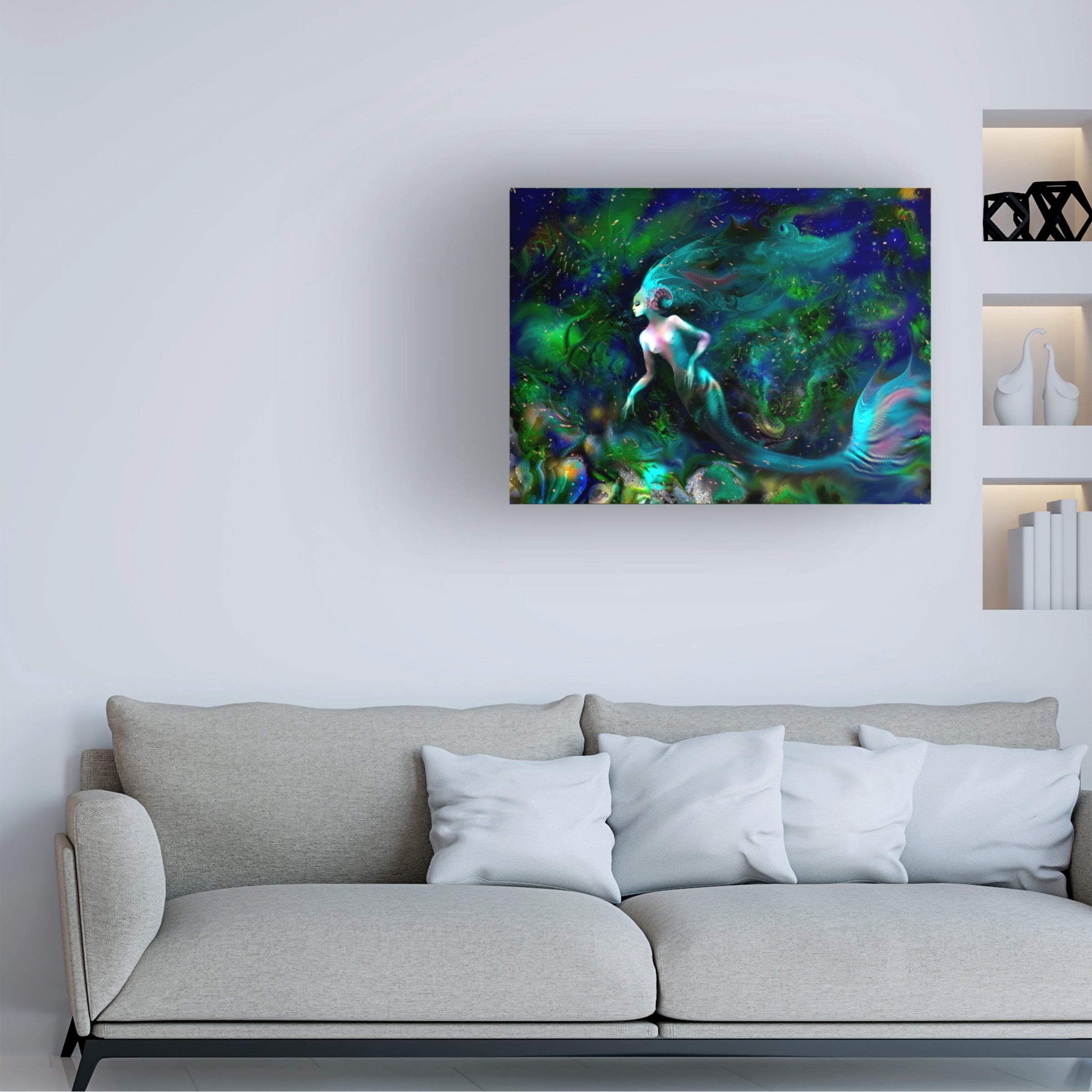 Natalia Rudzina 'Mermaid Emerald' Canvas Art