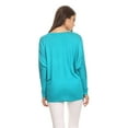 thumbnail image 4 of Moa Collection Women's Relaxed Fit Tunic Top Dolman Sleeve Knit Casual Style, 4 of 4