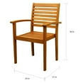 thumbnail image 4 of International Caravan Royal Tahiti Oslo Chair in Balau Stain(Set of 2), 4 of 4