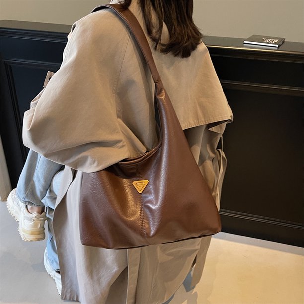 Superior Elegante Con Bolso Mano Transporte Hombro Mujeres PU Gran Capacidad Sólido Diario