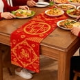 thumbnail image 3 of Horse Theme Table Runner,Red Gold Table Runner,Chinese New Year Decor,Washable Table Cover for Indoor Outdoor Kitchen Dining Table Home Decorations, 3 of 8
