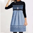 thumbnail image 2 of Vestidos casuales de manga larga con botones y cuello vuelto para mujer de otoño e invierno con bolsillos Fridja  yut2055, 2 of 8