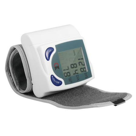 LCD Digital Wrist Blood Pressure Heart Rate Beat Pulse Systolic Accurate