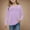 Purple, variant on Kids Shirts For Girls Solid color Pink Long Sleeve Shirt Girls Crewneck T-Shirts Fall Tops Tees Cotton Casual Kids Sweatshirt Uniform Shirts For Girls 9-10 Years Cute Boy Girl Clothing