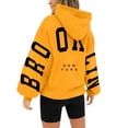 thumbnail image 2 of Women'S Long Sleeved Zipperless New York Printed Hoodie With Back, Yellow S, 2 of 4