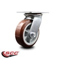 thumbnail image 2 of 6 Inch Heavy Duty Top Plate Polyurethane Swivel Caster with Roller Bearing SCC, 2 of 2