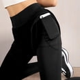 thumbnail image 3 of Workout Pants Compression Leggings for Women High Waist Workout Leggings with Pockets for Seamless Yoga Running Athletic Pants Two Layer Design Comfort Stretch Fabric, 3 of 5