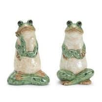 Melrose International LLC Frog (Set of 2) 7.5"H Ceramic