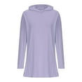 thumbnail image 6 of Tumotour Sun Protection Shirts For Women Round Neck Upf 50+ Sun Shirts Long Sleeve Protection Hooded Pullover Thumb Buckle Hiking Tops Outdoor Clothing, 6 of 9