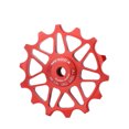 thumbnail image 5 of Sonducket Polea de cerámica para bicicleta de carretera negra/roja/dorada accesorio de desviador trasero rodillo de rueda profesional resistente al Rojo 14T 2piezas Sonducket CBP386390, 5 of 5