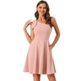 thumbnail image 1 of Vestido de Fiesta Allegra K de Cóctel Rosa L para Mujer, 1 of 6