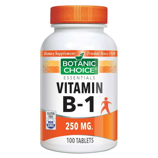 Botanic Choice Vitamin B1 (Thiamin) 250 mg.,100 tablets