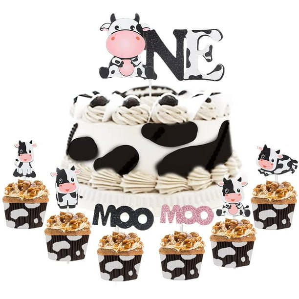 Cow Lovers Cake Topper, Cow Print Cake Topper
