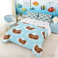 thumbnail image 2 of Manfei Cartoon Walrus Queen Comforter Set for Kids Boys and Girls, Arctic Wildlife Bedding Comforter Set, Stars Reversible 3-Piece, 1 Comforter and 2 Pillowcases, 2 of 6