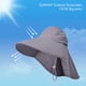 thumbnail image 4 of Sombrero de sol de seda de hielo para mujer con chal de lazo | Tapa hueca plegable de ala ancha | Protección UV para sombreros transpirables para exteriores | Ajustable 55-60cm | Viajes, playa, 4 of 8