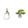thumbnail image 1 of Figura De Niña, Estatua De Mujer, Centro De Mesa, Dormitorio, Regalo Para Lectores, Estantería, Escultura Abstracta De Estilo Rústico, árbol Bonsái Artificial, Plantas Artificiales,, 1 of 8