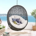 thumbnail image 5 of Swing Lounge Chair, Sunbrella, Grey Gray White, Modern Contemporary Urban Design, Outdoor Patio Balcony Cafe Bistro Garden Furniture Hotel Hospitality, 5 of 8