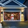 thumbnail image 5 of Hxlamzoo 2025 Christmas Garage Door Cover, 7×8 FT, Large Weather-Resistant Holiday Banner with Adhesive Strips & Grommets for Outdoor Home Front Door Xmas Décor, 5 of 7