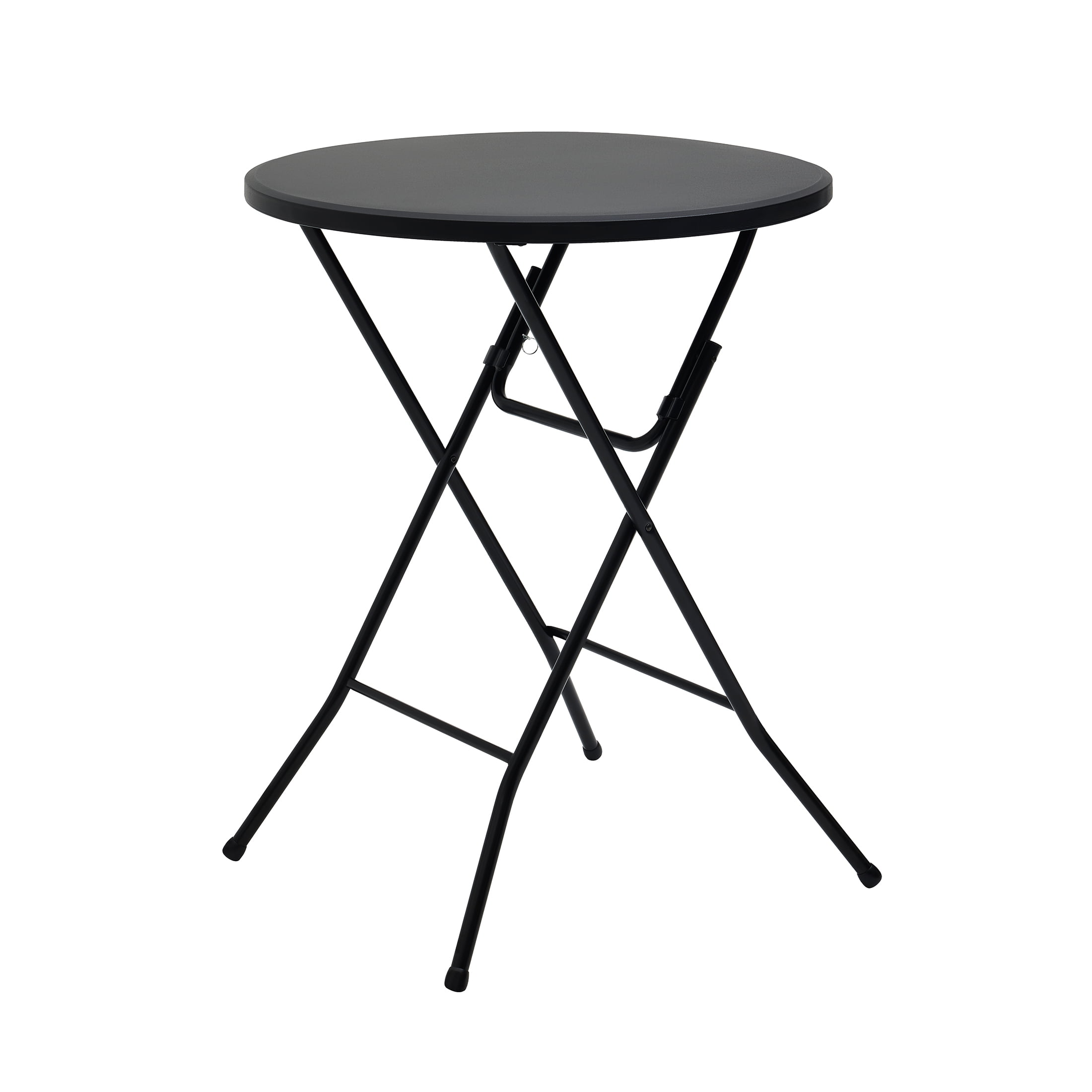 (10 pack) Mainstays 31 in Round High-Top Cocktail Folding Table, Black