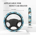 thumbnail image 3 of Salouo Blue Sky Winged Cat Print Elastic Car Steering Wheel Cover - 15'' Non-Slip Car Wheel Cover Protector - Universal Car Accessory for Diverse Cars, 3 of 6
