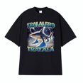 thumbnail image 5 of Tralalero Tralala Unisex 90s Hip Hop Oversized Tee - Funny Shark Print Retro Streetwear, 5 of 7