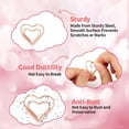 thumbnail image 3 of HUGFEGWE 100 Pcs Metal Paper Clips, Mini Love Heart Shaped Paper Clips Bookmarks, Small Paperclips Clamps with Clear Box, Heart Paperclips for Photos Document Notes Organizing (Rose AZ824-7365, 3 of 8