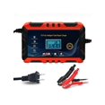 thumbnail image 1 of 1pc Red 12V6A US Standard Motorcycle/Car Lead-acid Battery Charger Intelligent Universal Repair Charger (EU/US Standard), 1 of 5