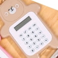 thumbnail image 2 of Calculadora portátil con diseño de oso, 8 dígitos, mini calculadora de dibujos animados para estudiantes, regalo de oso amarillo., 2 of 5