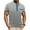 Gray（mens shirts）, variant on George Henley Shirts for Men,Color Block,Short Sleeve Tops,Slim Fit,Soft,Button Placket,Chest Pocket,Casual Wear Tees,Green,Size L