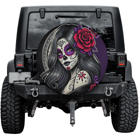 Lotusprinthandmade Halloween Day The Dead Spare Tire Cover Without Backup Camera Hole 6 Sizes (27 in.)