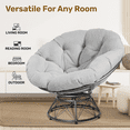 thumbnail image 4 of Premium Large Papasan chair with 48'" Cushion, Marled Grey, 4 of 10